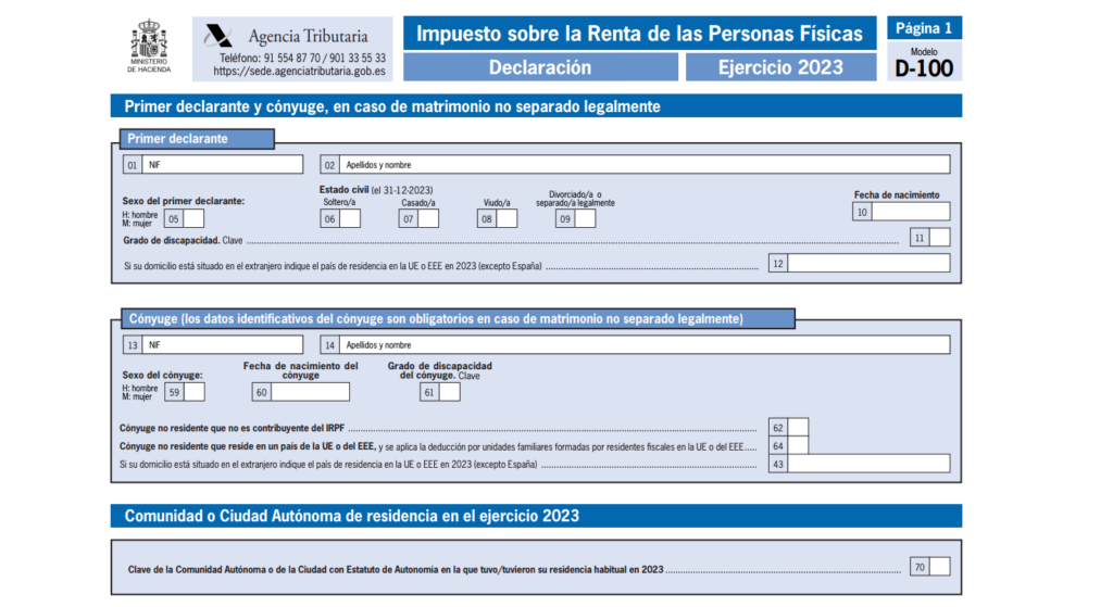 formato declaracion de renta