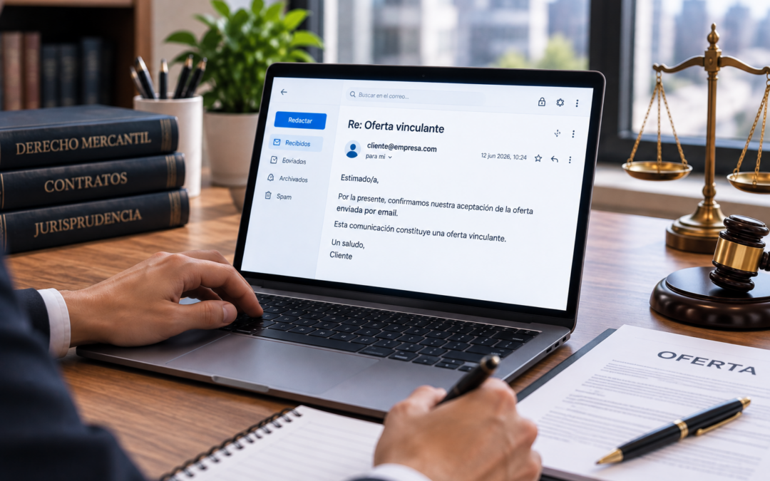 Primer auto que avala ofertas vinculantes por email